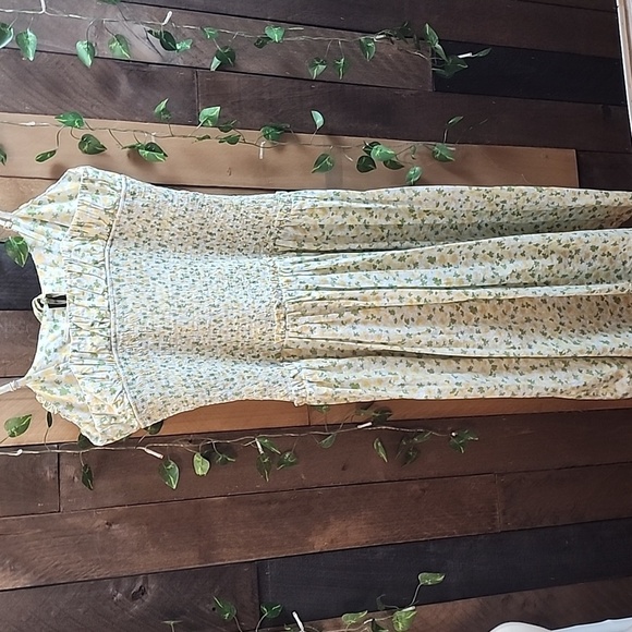 Free People Lavender Daze Dress Size L Green Combo. - Picture 9 of 9